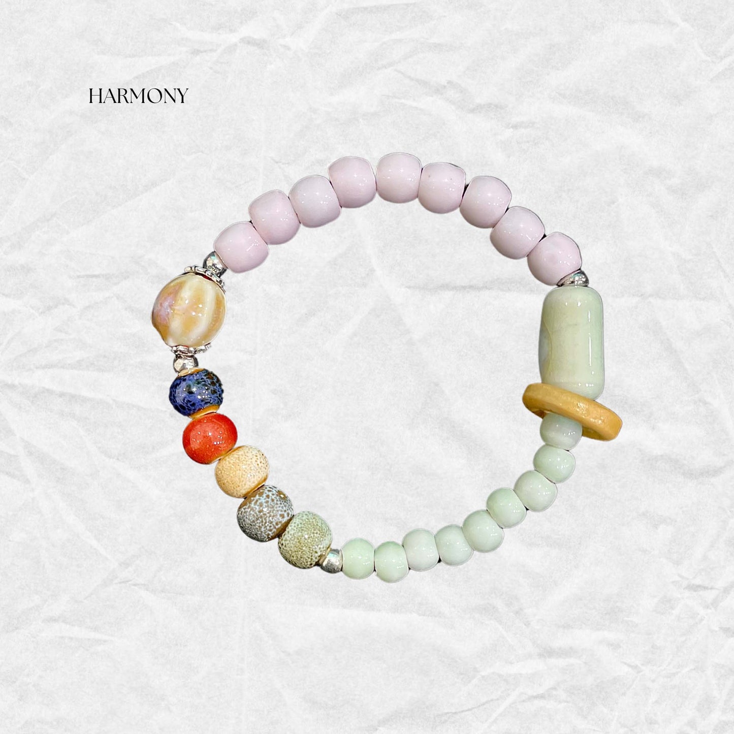 Chakra Healing Bracelet, Harmony Jewelry, Natural Stone Bracelet, Handmade Accessories, Balance and Harmony, Mindfulness Gifts, Pastel Color Bracelet, Spiritual Jewelry, Inner Peace Bracelet
