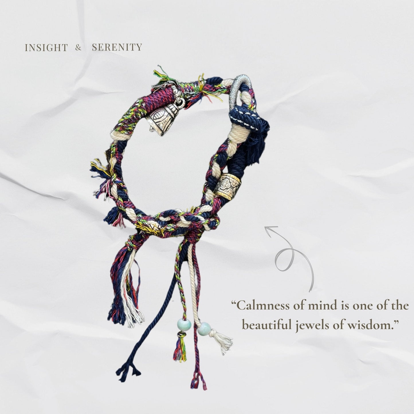 Handmade Tibetan Bracelet for Good Luck | Insight & Serenity - Things for LuckyBracelet JewelryLotus flower and powerful symbol Tibetan braccelet featuring traditional hand - knot craftsmanship.